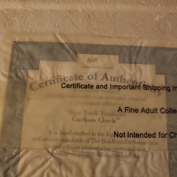 Collectors Yankee  Cuckoo Clock 2014 collectors edition - Picture 5 of 5